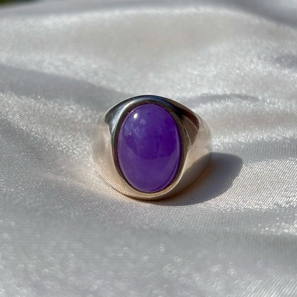 Sterling Silver Ring with Amethyst Stone